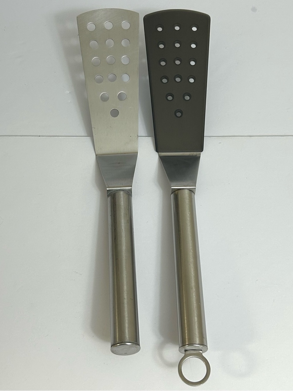 Lot of 2 IKEA Stainless Steel and High Temp Slotted Spatula Set